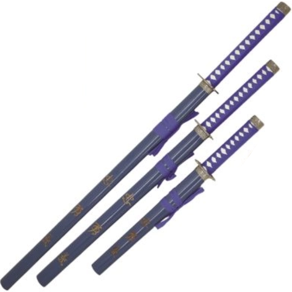 JUEGO DE KATANAS SAMURAIS C/ SOPORTE  SE-58LBL4